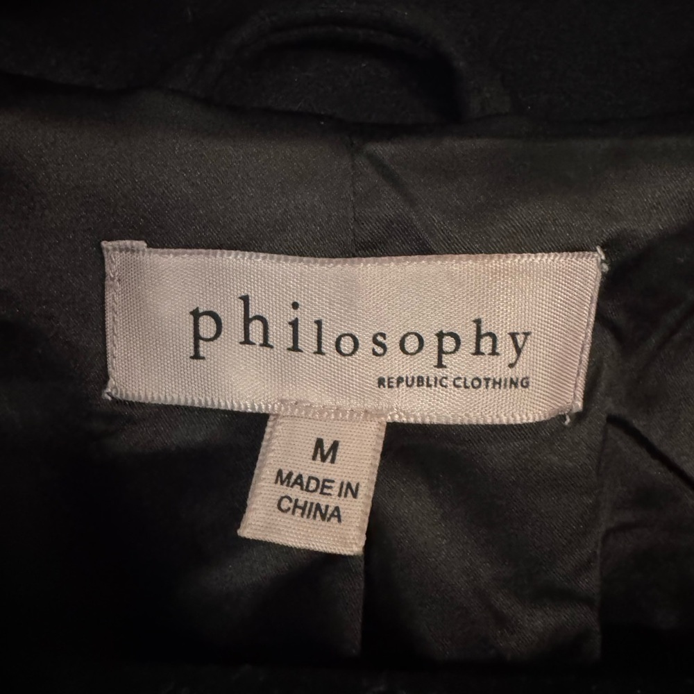 Philosophy Faux Leather Jacket l M - Picture 3 of 5
